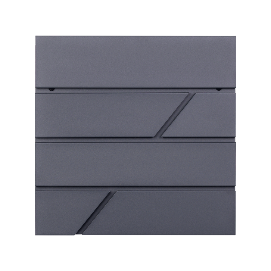 PALAWAN mailbox with newspaper holder, anthracite